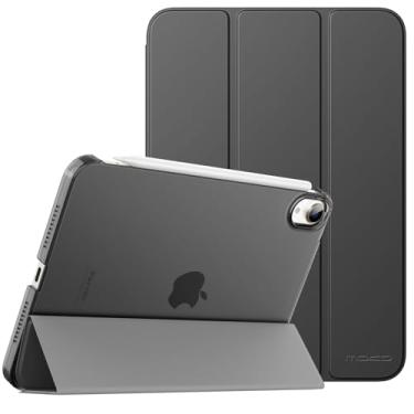 Imagem de MoKo Case Fit New iPad Mini 6 2021 (6ª geração, 8,3 polegadas) - Capa traseira fina e leve com proteção traseira fosca translúcida, com função despertar/hibernar automático, cinza espacial