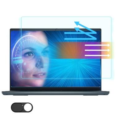 Imagem de Pacote com 2 protetores de tela para laptop de 17,3 polegadas HP/Dell/Asus/Acer/Sony/Samsung/Lenovo/Razer Blade de 17,3 polegadas (proporção de tela de laptop de 17,3 polegadas) antirreflexo de luz azul com película de tela de laptop de 17,3 polegadas (com capa de webcam de metal)
