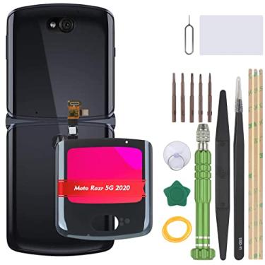 Imagem de YHXMARSCAN Tela de substituição para Motorola Moto Razr 5G 2020 XT2071-4 15.7 cm Display LCD para Motorola Moto Razr 5G Touch Screen Digitalizador Assembly(preto)