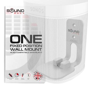 Imagem de Suporte de parede ONE, ONE Gen 2, ONE SL & Play: 1, branco, compatível com alto-falante Sonos ONE, ONE Gen 2, ONE SL & PLAY1