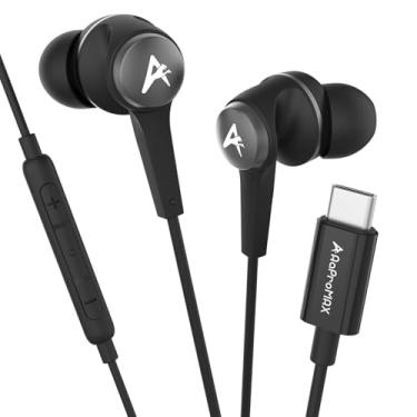 Imagem de Fones de ouvido USB C para iPhone 16 Pro Max/15/iPad, fones de ouvido tipo C com fio com microfone para Android Samsung Galaxy S24 S23 S22 S21 Note 20 10 Google Pixel 8 7 Pro 8A 6A 6 OnePlus