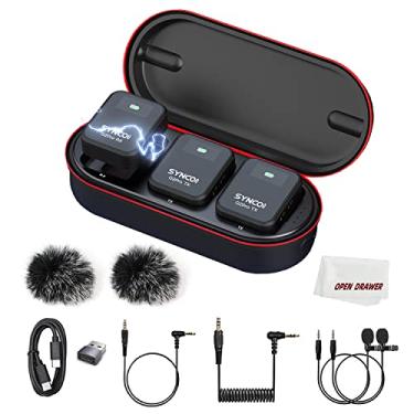 Imagem de SYNCO Microfone G2A2 Pro, microfone de lapela sem fio, alcance de 200 m, vida útil de 8 horas, PC compatível, smartphone, DSLR, para vídeo ao ar livre, entrevista de notícias, vlogs