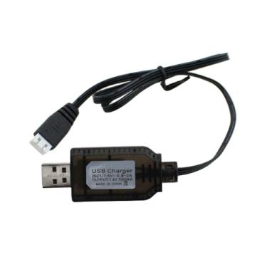 Imagem de RLECS Cabo carregador USB de bateria de íon de lítio preto XH-3P, acessórios para máquina voadora, comprimento do fio, 60 cm, compatível com modelo de avião, arma de brinquedo/carro robô inteligente