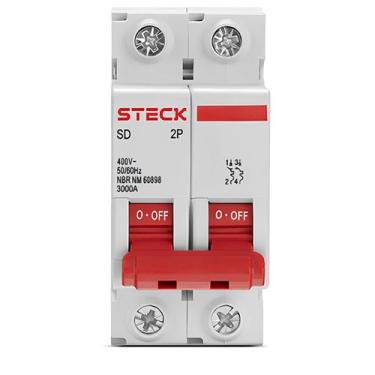 Imagem de Disjuntor DIN Bipolar 10A - SDD62C10 3KA - STECK