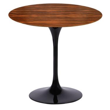 Imagem de Mesa Saarinen Redonda Pau Ferro 124cm - Base Preta