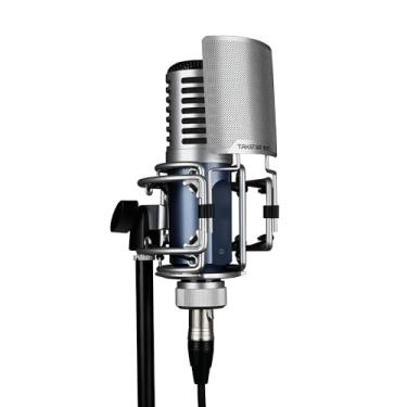 Imagem de TAKSTAR Microfone condensador cardioide XLR, microfone de gravação profissional de diafragma grande de 34 mm com suporte de choque, perfeito para estúdio/podcast/transmissão ao vivo/gravação de