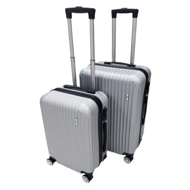 Imagem de Kit Mala De Viagem Atlas 2 Peças Prata