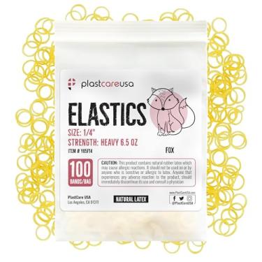 Imagem de PlastCare USA 1000 (1/4" Fox, 6,5 Oz) Elásticos De Látex Ortodônticos Para Aparelhos - Kit Dentários Vários Tamanhos, Fechamento Espaços Resistente E Alinhamento Dentes (10 Pacotes Com 100)