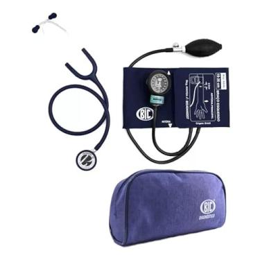 Imagem de Kit Acadêmico Esfigmo E Estetoscópio Duplo - Bic (Azul)