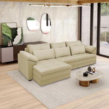 Imagem de Sofá Retrátil Elétrico Sala de Estar Nolan Bipartido 332cm Conforto Pr