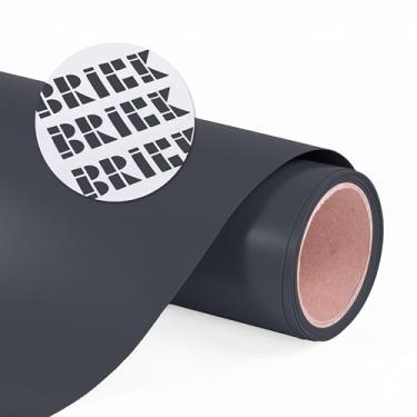 Imagem de Siser Vinil De Transferência Térmica Brick 600, Rolo 11,8" X 3 Pés (Preto - Hex. Nº 3B3F42) Compatível Com Romeu/Julieta E Outros Cortadores Profissionais Ou Artesanais. Certificado 3D Htv Cpsia.