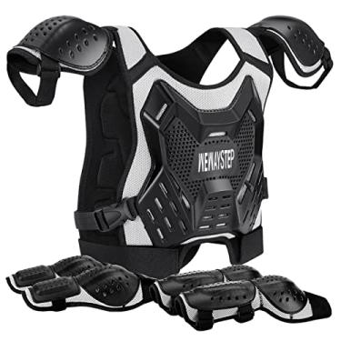 Imagem de WEWAYSTEP Equipamento Para Motociclistas De Trilha Infantil - Colete Protetor Tórax Jovens, Proteção Motocross E Motocicleta Com Cotoveleiras Joelheiras