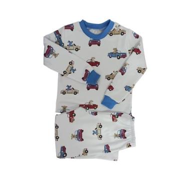 Imagem de Pijama infantil de inverno manga longa menino quentinho moletinho flan
