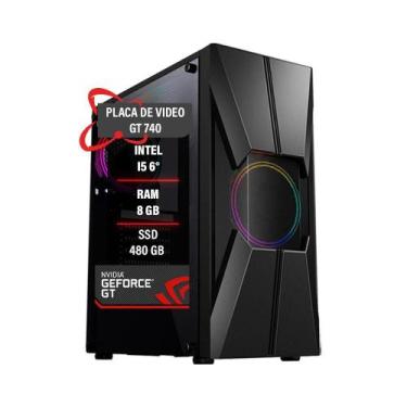 Imagem de Pc Gamer Intel I5 6 Memória Ram 8Gb Ddr4 Ssd 480Gb Gt740 - Tech Fusion