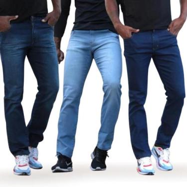 Imagem de Kit 3 Calças Jeans Masculinas Básicas Atacado - Denver Jeans, 40
