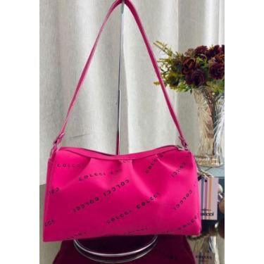 Imagem de Bolsa Feminina Bau Alça transversal luxo - madamebag, Rosa
