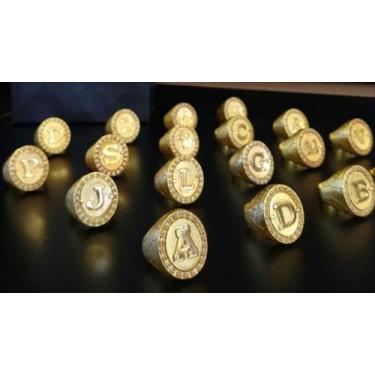 Imagem de Dedeiras de letra banhado a ouro 18k. - Bpjoias 