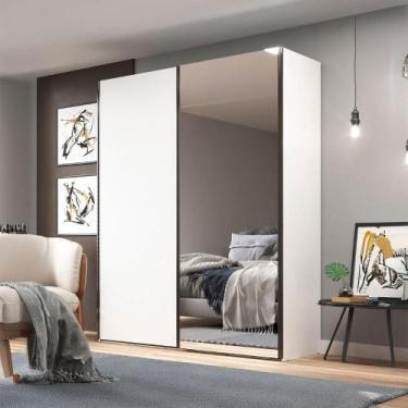 Imagem de Guarda Roupa 183cm 2 Portas de Correr com Espelho 100% MDF - Mambel Q,
