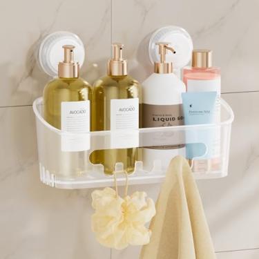 Imagem de TAILI Suporte de chuveiro, pacote com 2, organizador de banheiro resistente, prateleiras removíveis para chuveiro interno, xampu, armazenamento de plástico à prova d'água para suporte de acessórios de