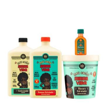 Imagem de Kit Lola Meu Cacho Minha Vida Sh 500ml + Cond 500ml + Masc 450ml + Pin