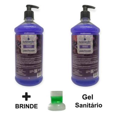 Imagem de 2 Sabonete Líquido 1 Litro Grande Jabuticaba Perfumado Hidratante Anti