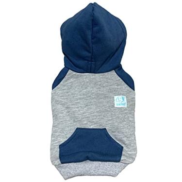 Imagem de Moletom com capuz para cães cinza SZAT PRO, 100% algodão, roupas para filhotes de cachorro para cães e gatos pequenos, chihuahua roupas pulôver suéteres para cães meninos e meninas pequenas