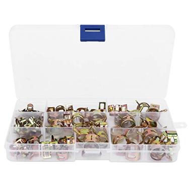 Imagem de Hilitand 80pcs Grampo/suporte Com Colares Galvanizados para Tubos - Arquivos de Alto Desempenho Com Revestimento de Zinco Em Cores - Ideal para Tubos de Ar, água e Combustível