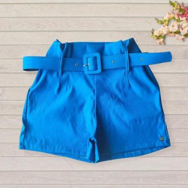 Imagem de Short Plus Size Feminino Liso Cintura Alta Bolso Lateral 0180 - Belluc