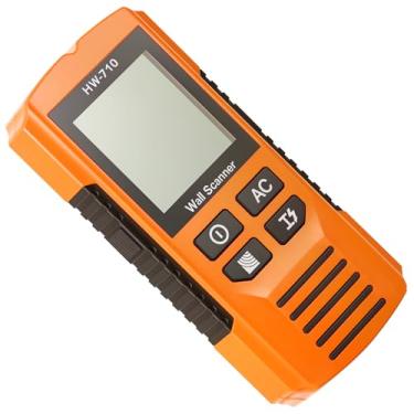 Imagem de Scanner de parede para localizador de pinos, ferramenta de detecção de pinos 5 em 1 com visor LCD e alarme de áudio, sensor de parafuso de parede portátil preciso com chip inteligente inteligente