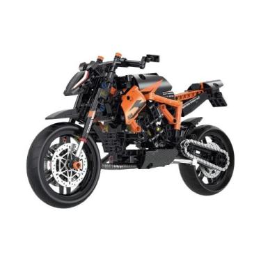 Imagem de Blocos de Construção Clássicos 1:8 Huiqibao - Moto Racer - Brinquedo p