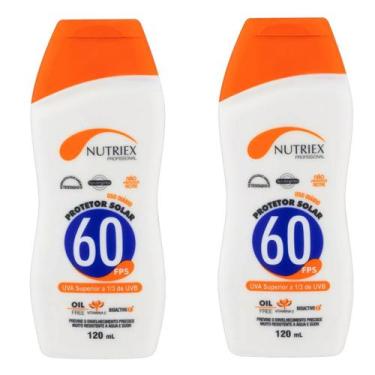 Imagem de Kit 2 Protetor Solar Fator 60 FPS Profissional 120ML Nutriex