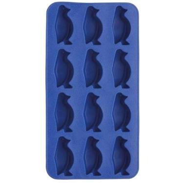 Imagem de Forma De Gelo Silicone Fléxivel Desenho De Pinguim Azul - TMT E-COMMER