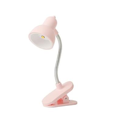 Imagem de Mini Luminária LED Flexível Portátil Luz Mesa Leitura Livro(ROSA)