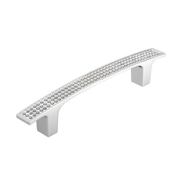 Imagem de Richelieu Hardware BP123409614001 Coleção Vence 96 mm puxador de armário contemporâneo de cristal central e cromo