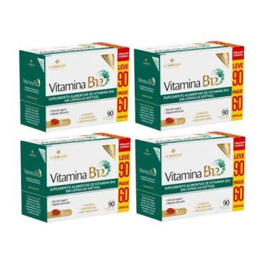 Imagem de Kit 4 Suplemento Vitamina B12 Com 90 Cápsulas - La San-Day