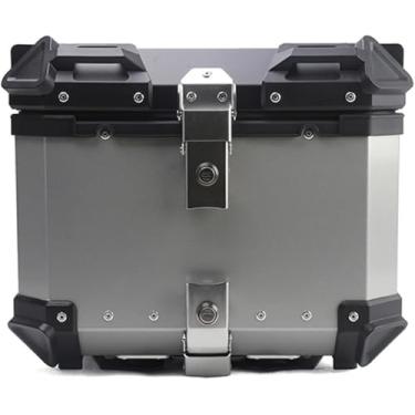Imagem de Motocross Top Case Para Xadv X Adv 750 X Adv, Motocicleta Cauda Caixa Bagagem Impermeável Ciclomotor Armazenamento De Bagagem Motocicleta Tronco Motocicleta Top Box Para Viajar, Silver, 36L