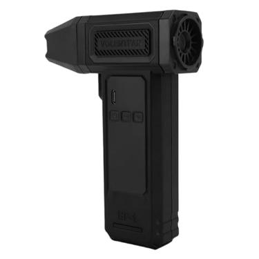 Imagem de Luocute Duster de Ar Elétrico Sem Fio, de Energia Eólica de 9 Engrenagens, Exibição Digital LED, Espanador de Ar Comprimido de Soprador de Poeira Recarregável para Teclado, Iluminação (Preto)