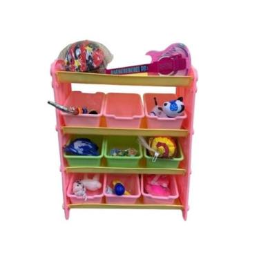 Imagem de Estante organizador de brinquedos bau porta treco infantil 9 gavetas n