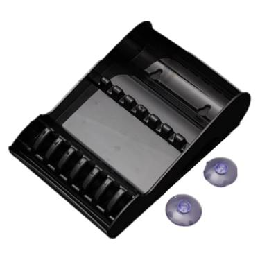 Imagem de Kokiya Suporte para Tesouras de Salão de Beleza, Caixa de Armazenamento com Design de Slot, Instalação Gratuita para Barbeiros, 5,5 X 8 Polegadas, Posicionam, Preto