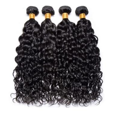 Imagem de Cabelo Humano Cacheado na Tela 100% Natural – Fios Definidos e Volumosos para Mega Hair e Extensões – Tamanhos de 40cm