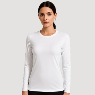 Imagem de Camiseta Feminina Térmica UV Manga Longa para Academia e Esporte Alta Performance e Mobilidade-Feminino