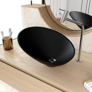 Imagem de Cuba De Apoio Meia Lua Bm38w Preto Matte Fosca Preto Matte Fosco