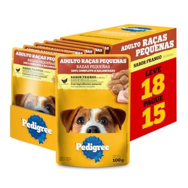 Imagem de Pack Ração Úmida Pedigree Sachê Frango ao Molho para Cães Adultos de Raças Pequenas - L...