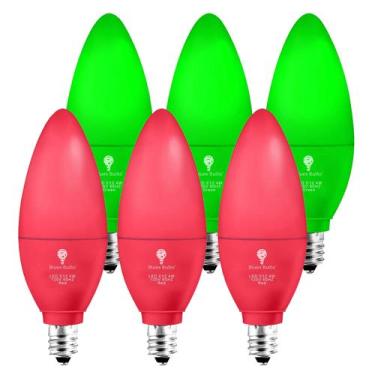 Imagem de Lâmpada LED Bluex Bulbs E12 Base vermelha, verde, 4 W (equivalente a 4
