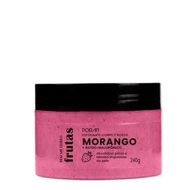 Imagem de Esfoliante Limpeza Corpo e Rosto Morango 240g Porán