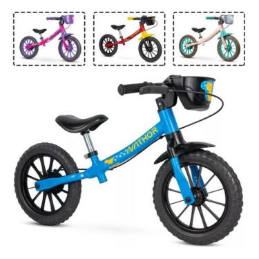 Imagem de Bicicleta sem pedal Infantil Equilíbrio Balance Nathor Aro 12 Azul com