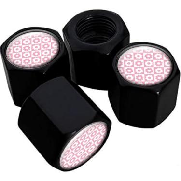 Imagem de Tampas de haste de válvula de pneu de metal, pacote com 4, tampas de haste de roda de carro, tampas de válvula de ar universais de alumínio para carros, caminhões, SUVs, bicicletas, motocicletas