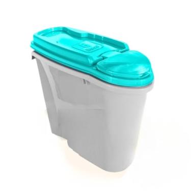 Imagem de Porta Ração e Grãos Dispenser Home Anti Formigas Vedação Completa + Pá Dosadora(AZUL - 8 LITROS 3,5kg)