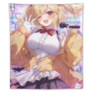 Imagem de LIEGBMEU Tapeçaria sexy de anime menina 127 x 152 cm arte de colcha de parede decoração de tapeçaria caprichosa AF186