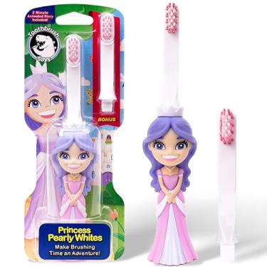 Imagem de Toothbrush Toys Escova De Dentes Infantil Cerdas Macias Estilo Princesa Para Crianças A Partir 2 Anos, Delicada E Fofa, Com Cabeça Substituível, Cabo Ergonômico, Ideal Cuidados Os Pequenas, Design